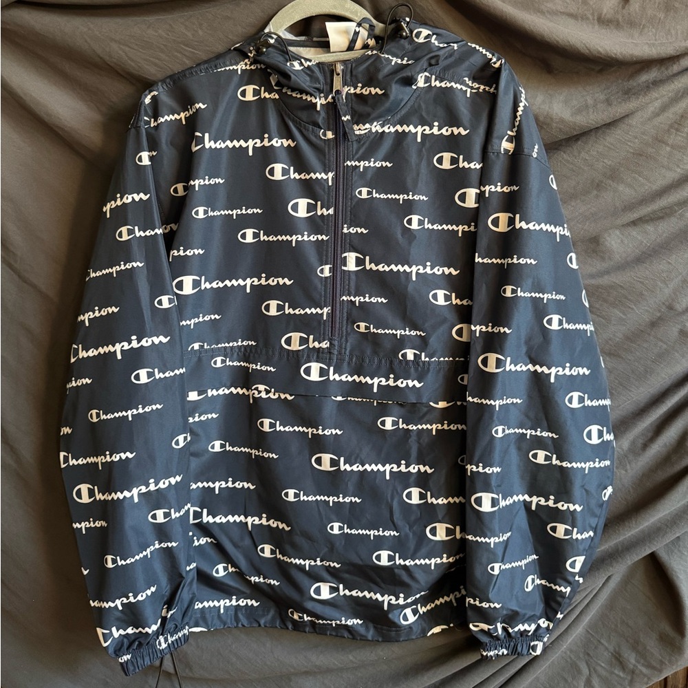 Champion Black Windbreaker Jacket